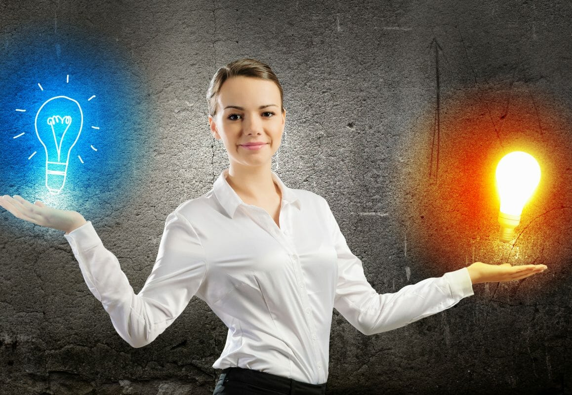 woman holding light bulbs smarter with nootropics